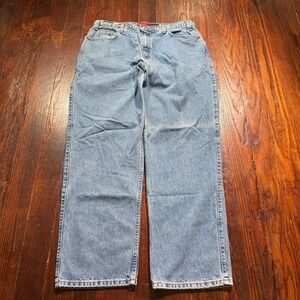 Vintage Levis Silvertab Jeans Mens 38x32 Blue Loose USA MADE Straight Baggy 90s